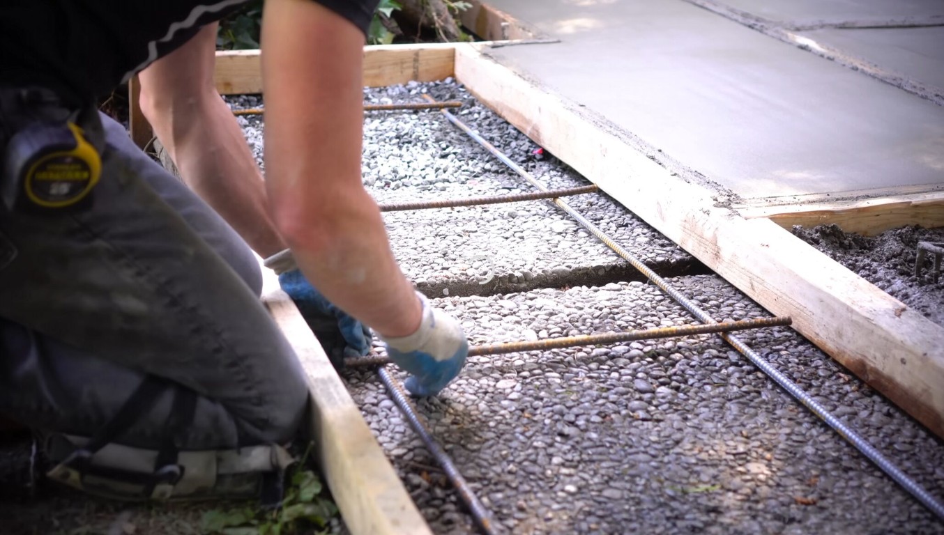 Professional concrete preparation with rebar reinforcement in Greenacres, FL